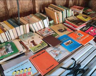 Vintage Children's Books. There are books throughout the house. New and old. Childrens and Adult.
