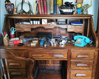 Oak Rolltop Desk