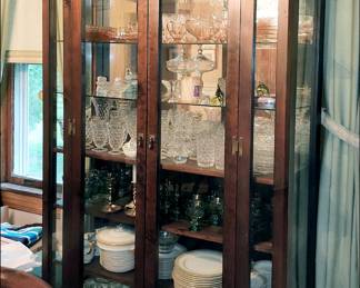Custom Made Glass-around China Cabinet.