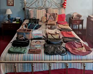 Brass Bed with Purses