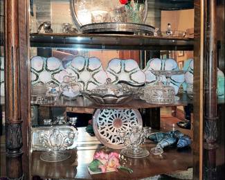 French Oyster Plates, Fostoria Jamestown, Mary Gregory Glassware, etc.