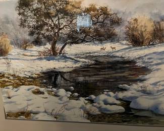 Large water color sighn lower right Sims
