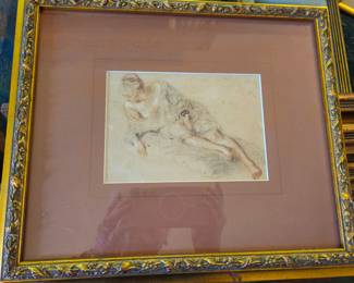 Small print of a reclining woman