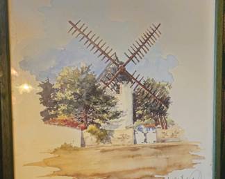 Watercolor signed lower right, Fevrier 2000