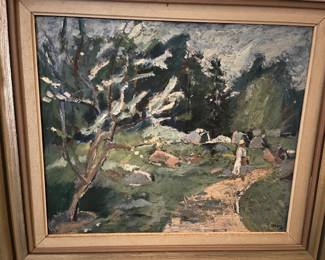 Impasto signed lower right Fahle