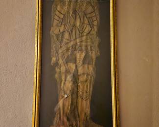 Brass rubbing of a knight, large size.