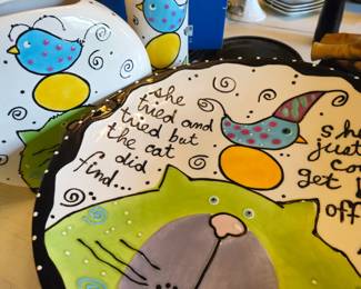 "With Love Joanne" Delomba cat and bird designs.