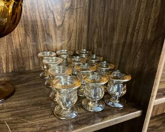 HofferRuffer Amber Taper Glass Candle Holders
