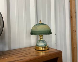 Reverse Painted Glass Table Lamp