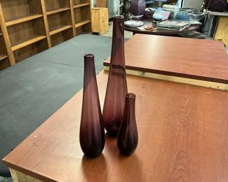 Amethyst / Purple Swung Vases