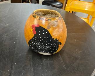 Folk Art Gourd Art Bowl/Vase