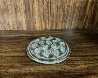 Clear Glass Domed Flower Frog