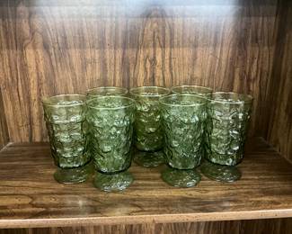 Anchor Hocking Milano Green Tumbers