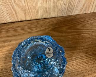 Fenton Art Glass 95th Anniversary Blue Glass Covered Dish