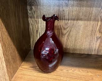 Red Glass Vase