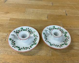 Colonial Candle of Cape Cod Porcelain Tapered Candle Holders