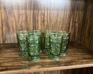 Anchor Hocking Milano Green Tumbers