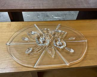 Mikasa Walther Glass Calypso Oval Canape Plate Germany
