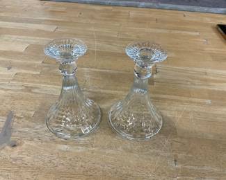 Homco Home Interiors Ribbed Taper or Peglite Candle Holders