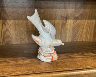 Slag Glass Bird Figurine
