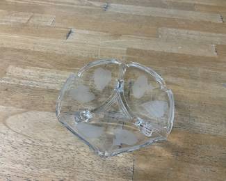 Depression Era Footed Etched Glass Bowl