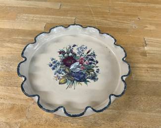Home & Garden Party Stoneware Floral Splendor Chip Dish