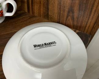World Market Porcelain Cup & Saucers