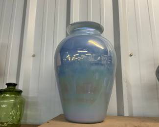 Lusterware Blue Vase