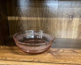 Fenton Pink Glass Serving Bowl