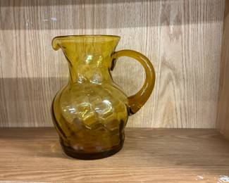 Italy Vimax Creation Amber Glass Pitcher