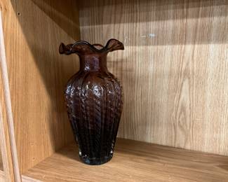 Amethyst Ruffled Edge Vase