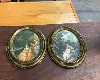 Framed "The Charms of Country Life" Prints By Francois Boucher