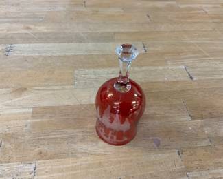Cranberry Flashing Etched Bell