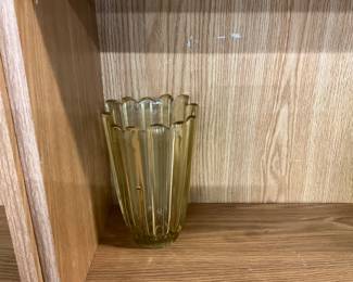 Fostoria Amber Glass Vase