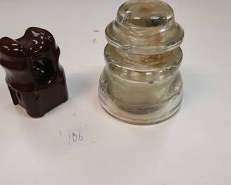 porcelain and glass vintage insulators