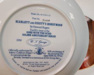 Gone with the Wind collectible plate