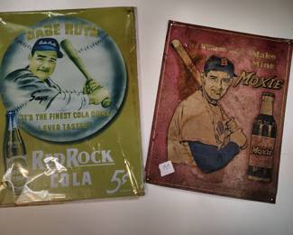 retro Baseball tin signs lot