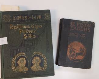 vintage books, poetry, school reader