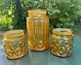 Amber Moon and Stars canisters 