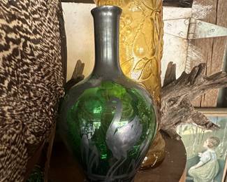 Vase with silver overlay