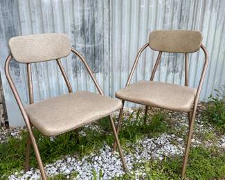Mid-century folding chairs