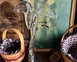 Silver plated amaryllis epergne
