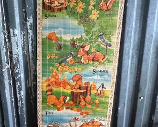 Vintage woodland critters wall hanging