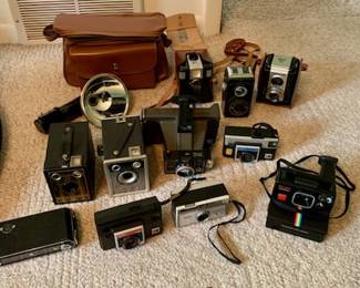 Many vintage cameras
