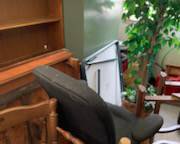 Dining room table and chairs, file cabinet, other misc funiture