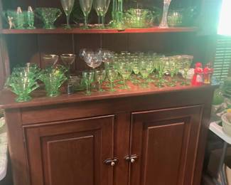 Green depression glass