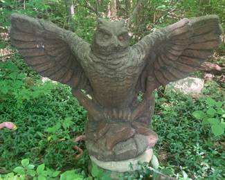 Enormous Cement owl. About 3' X 3'