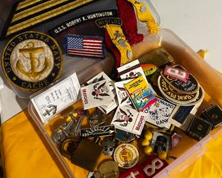 Vintage militaria and boyscout memorabilia