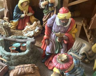 14 piece ceramic nativity