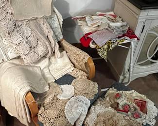 Vintage crochet, needlework, handkerchiefs